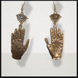 Palmistry hand earrings